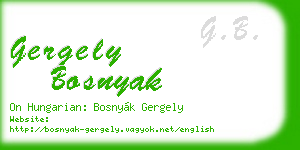 gergely bosnyak business card